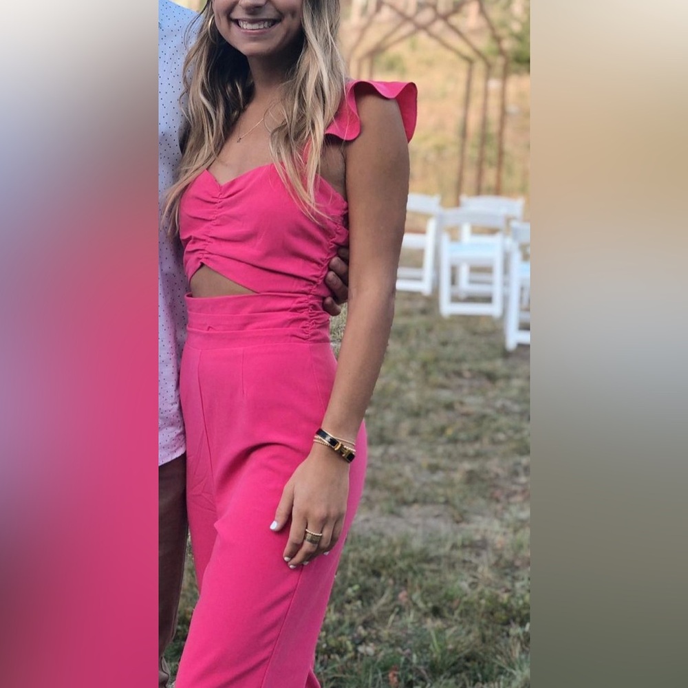 Lovers and friends Knox jumpsuit in hot pink